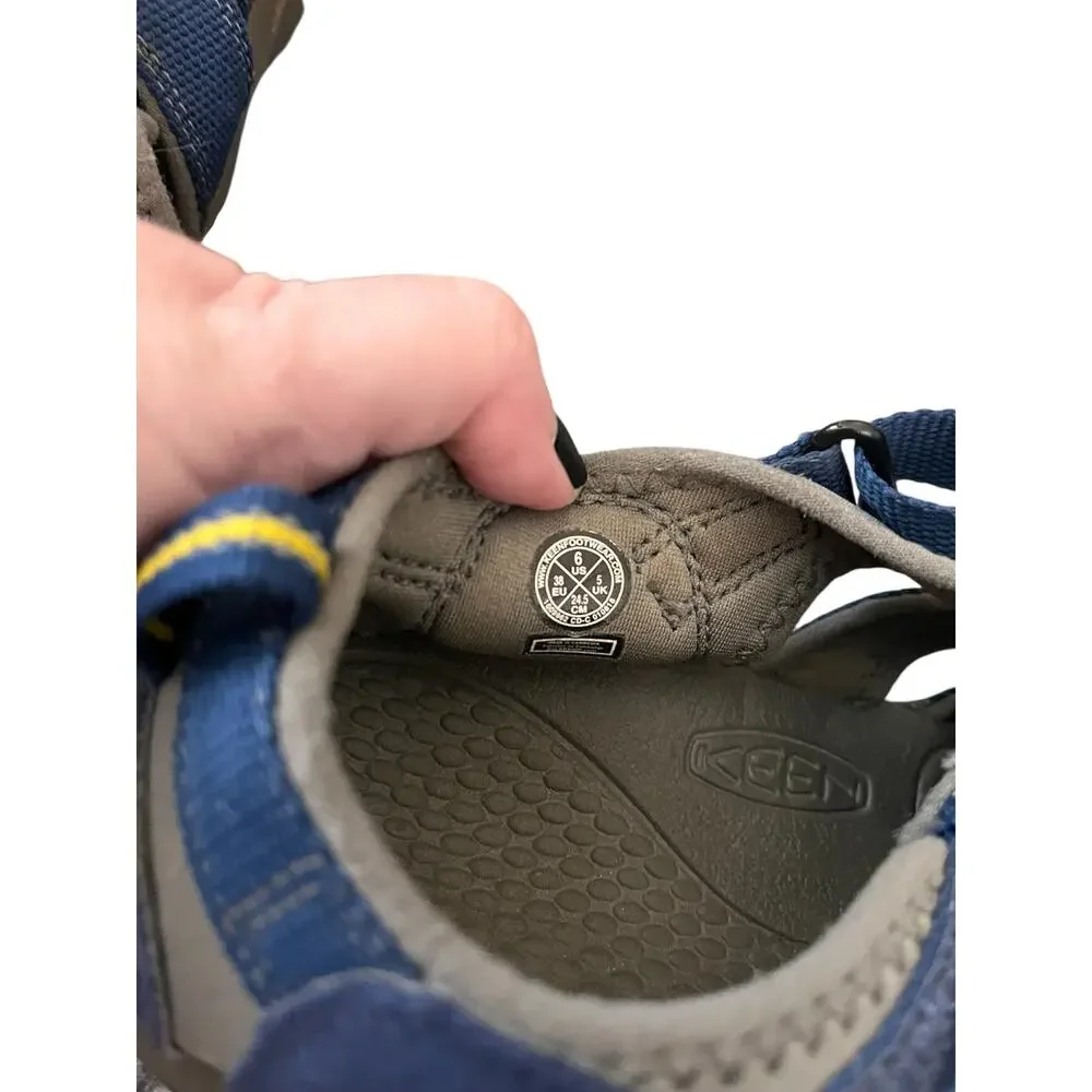 Keen Canteen Sandals Mens 6 Blue Gray Closed Toe Water Shoe Hiking Newport